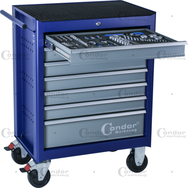 Preview: Condor Werkstattwagen mit 7 Schubladen leer